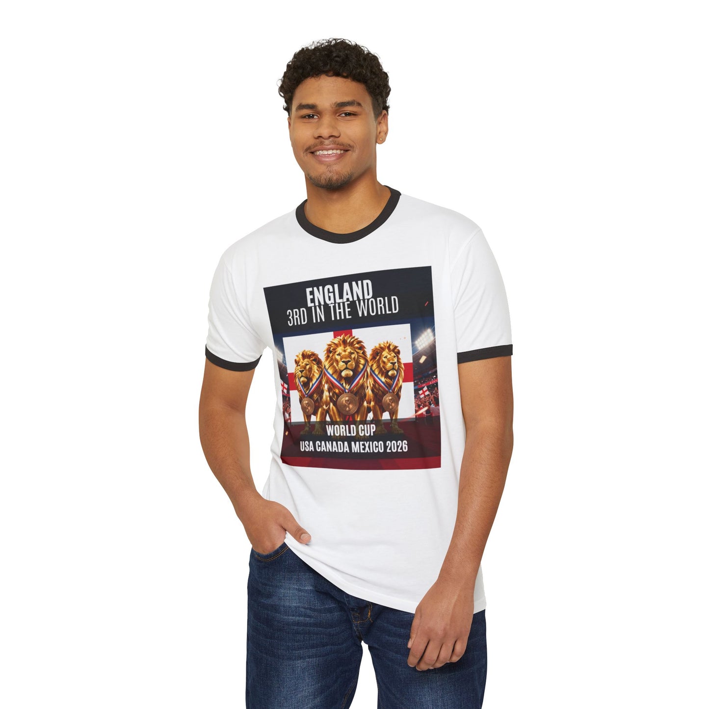 England 3rd in the World World Cup 2026 Ringer T-Shirt