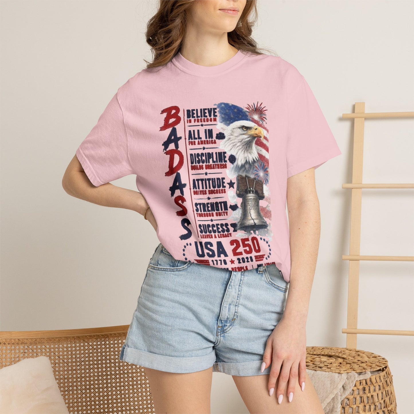 Badass USA 250 Patriotic Eagle T-Shirt — Tribute 250 years
