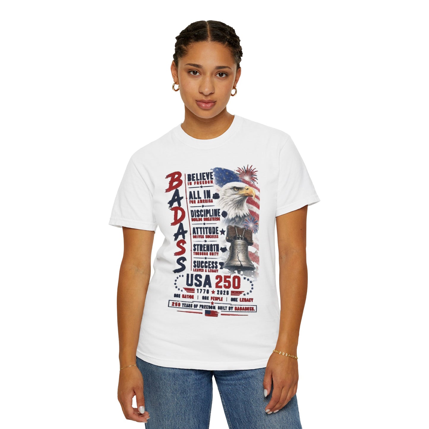 Badass USA 250 Patriotic Eagle T-Shirt — Tribute 250 years