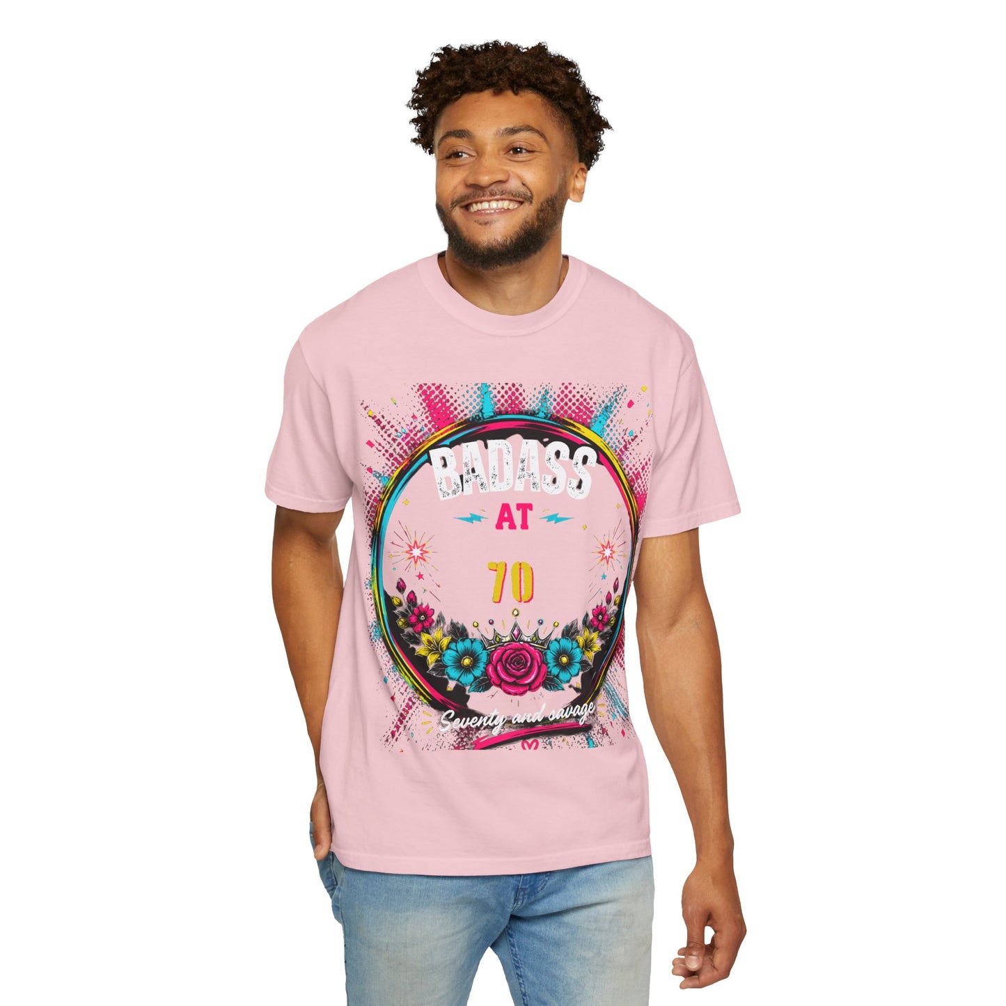 70th Birthday Floral Graphic T-Shirt