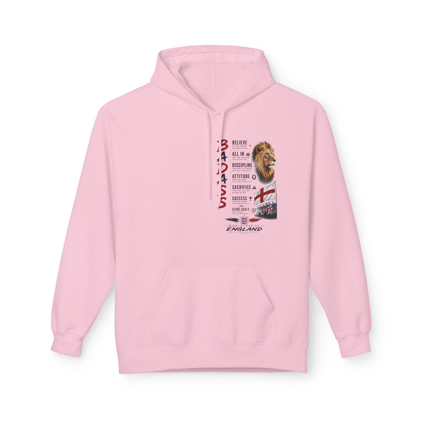Hoodie — "Badass" England Football Supporter Graphic Hoodie