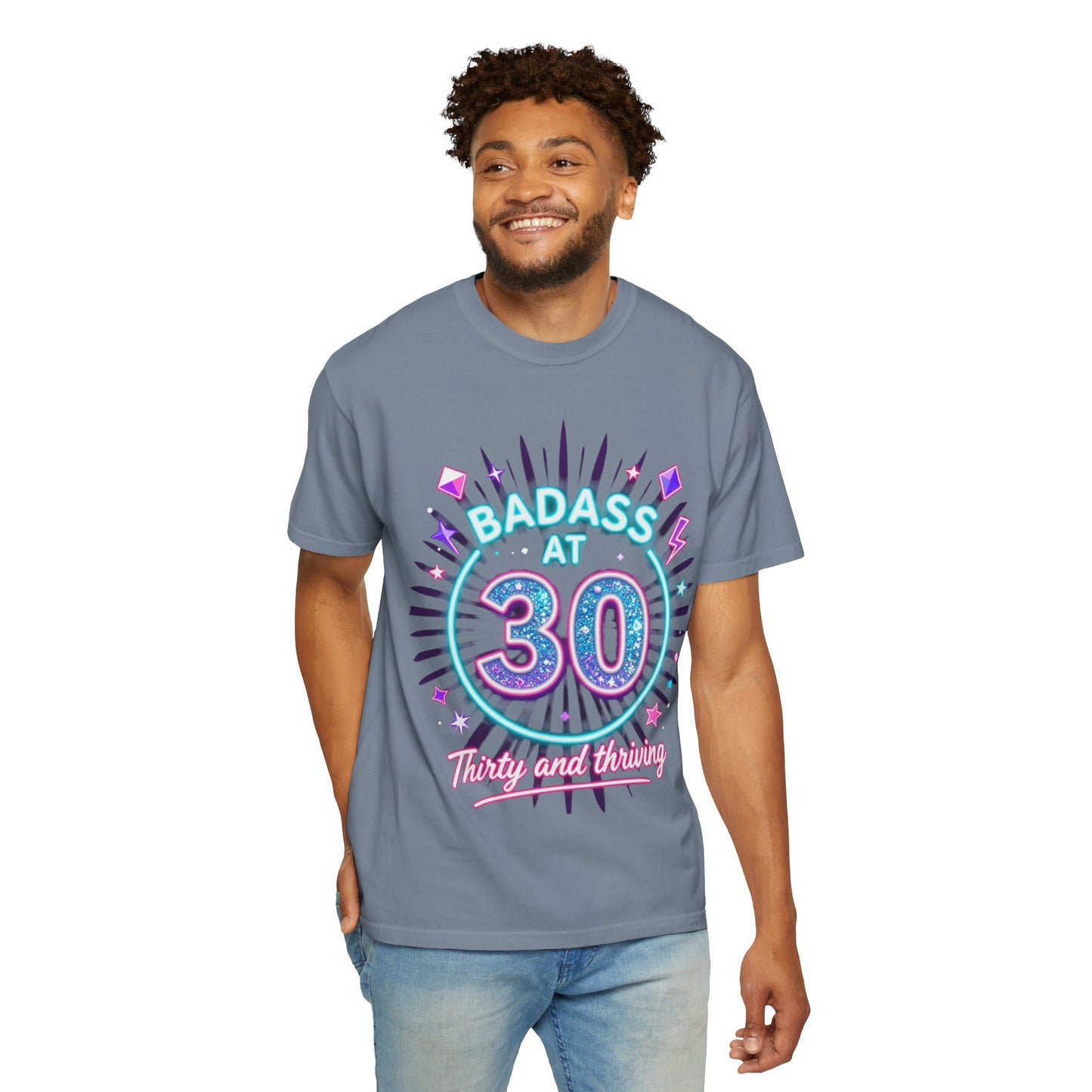 Badass at 30 T-Shirt — Thirty and Thriving Retro Birthday Tee