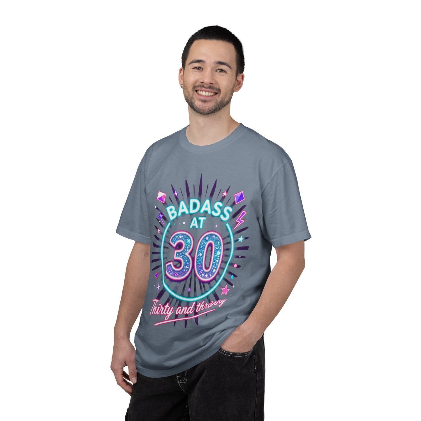 Badass at 30 T-Shirt — Thirty and Thriving Retro Birthday Tee