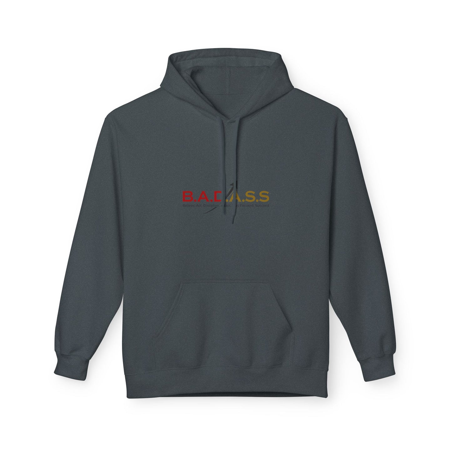 B.A.D.A.S.S. Hoodie - Motivational Arrow Graphic Pullover (Believe Act Discipline Adapt Stay Focused Succeed)