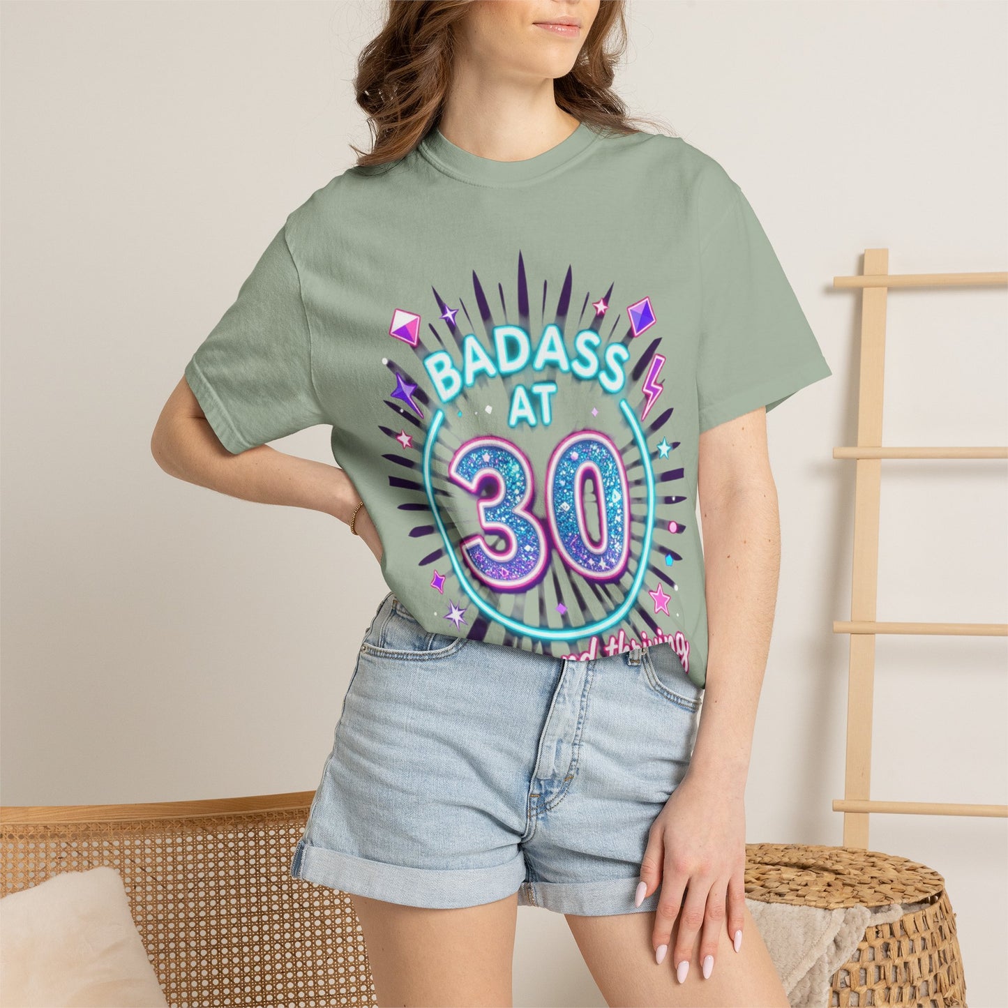 Badass at 30 T-Shirt — Thirty and Thriving Retro Birthday Tee