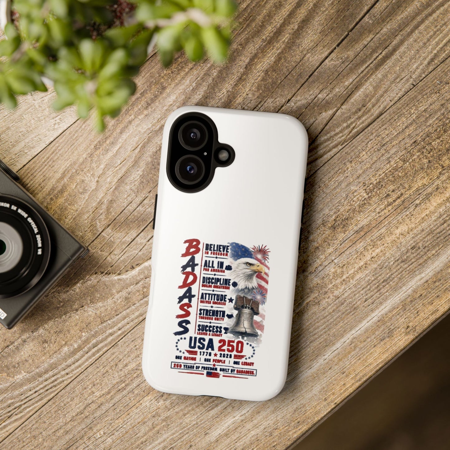 Patriotic Badass USA 250 years Phone Case