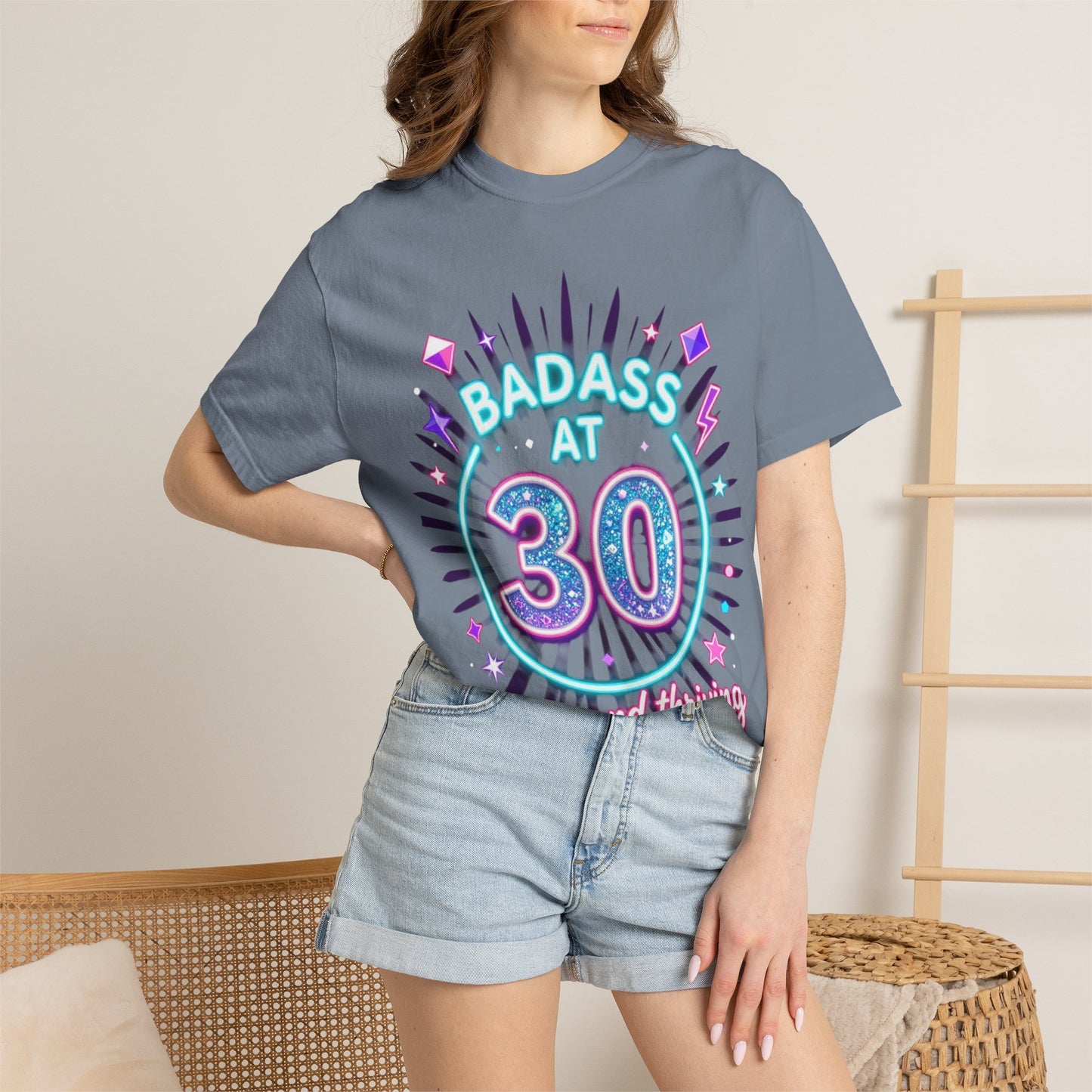 Badass at 30 T-Shirt — Thirty and Thriving Retro Birthday Tee