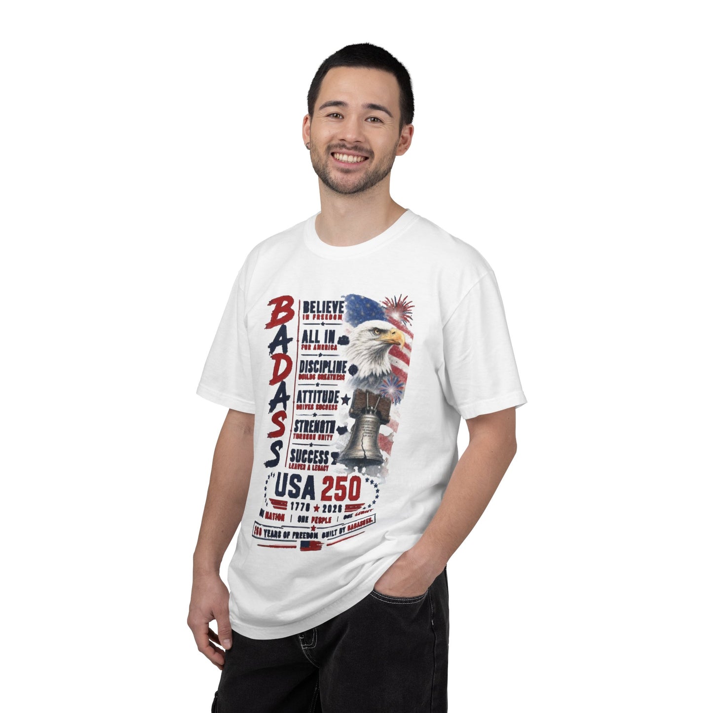 Badass USA 250 Patriotic Eagle T-Shirt — Tribute 250 years