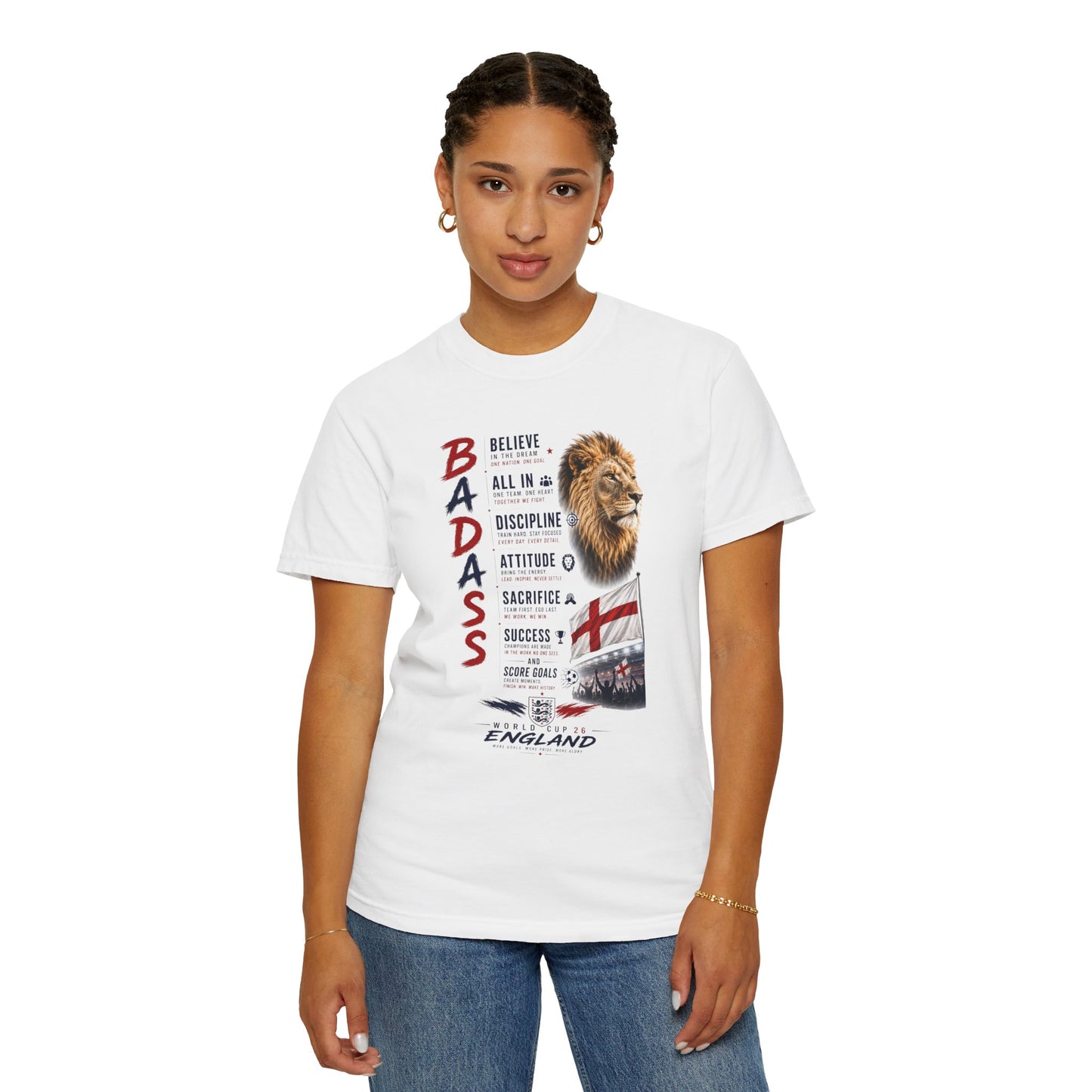 England Badass Motivational World Cup 2026 T-Shirt