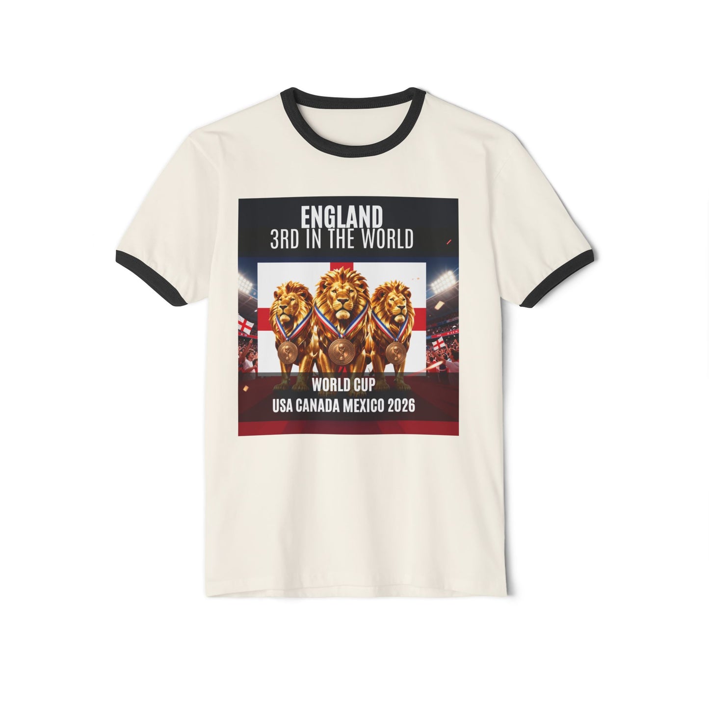 England 3rd in the World World Cup 2026 Ringer T-Shirt