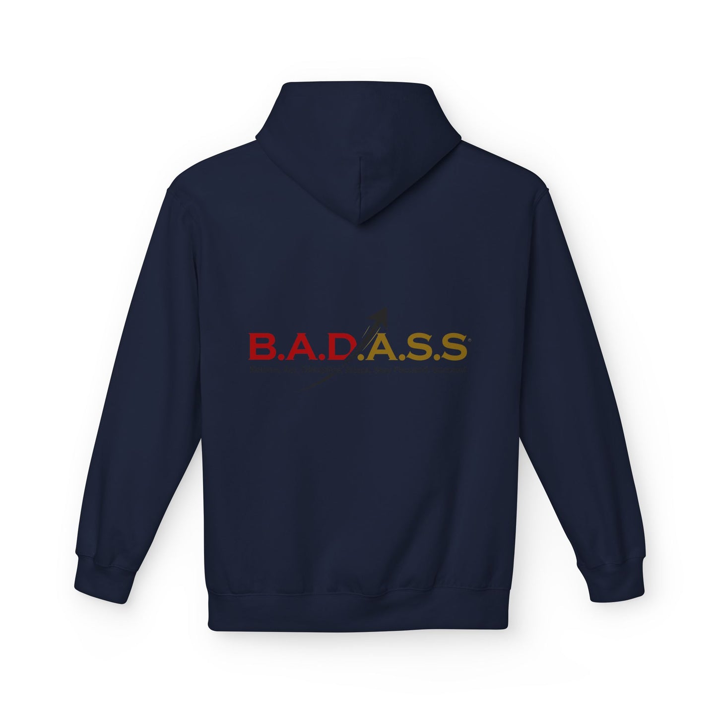 B.A.D.A.S.S. Hoodie - Motivational Arrow Graphic Pullover (Believe Act Discipline Adapt Stay Focused Succeed)