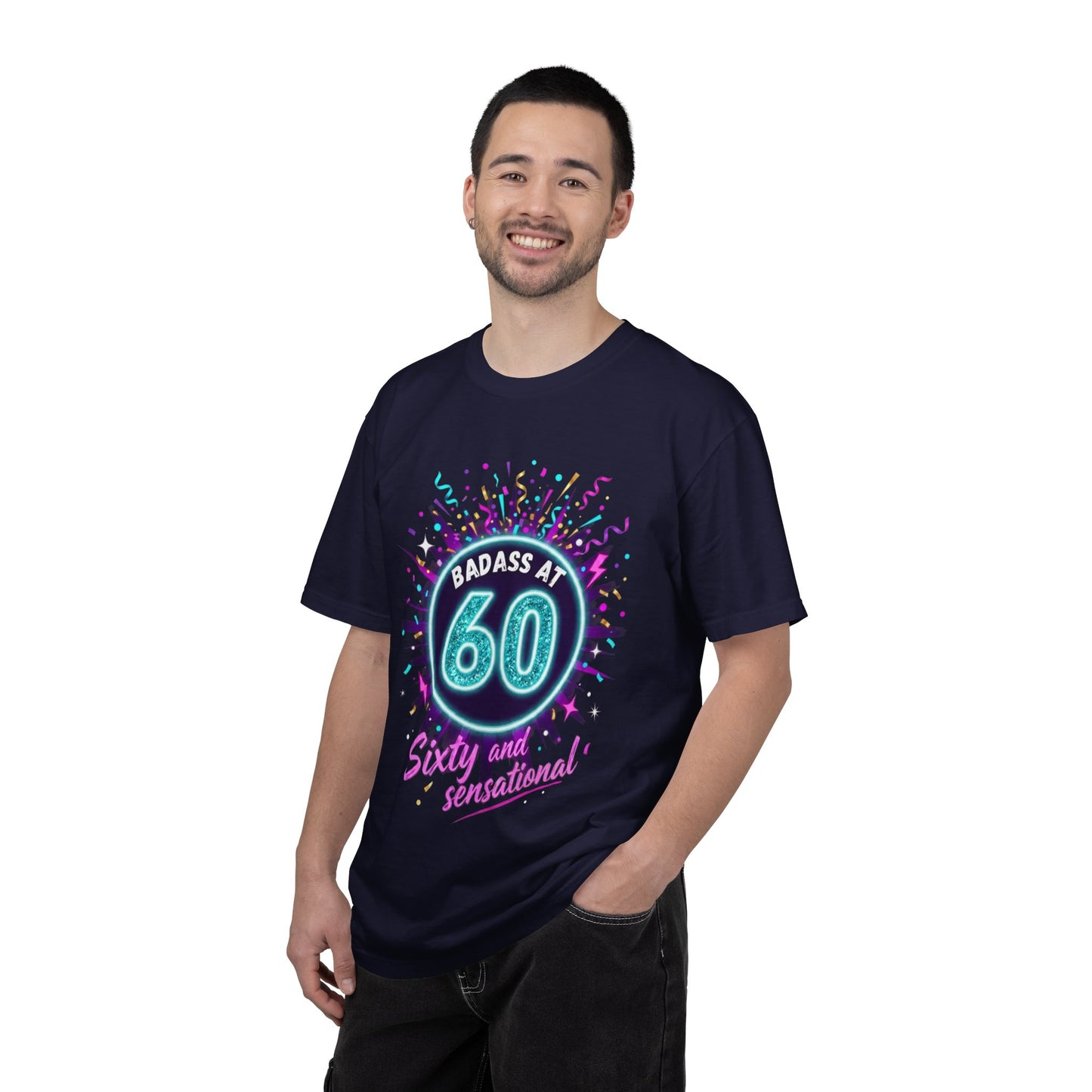 Badass at 60 Graphic T-Shirt — Sixty & Sensational Birthday Tee