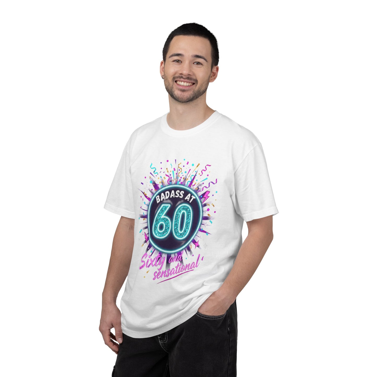 Badass at 60 Graphic T-Shirt — Sixty & Sensational Birthday Tee