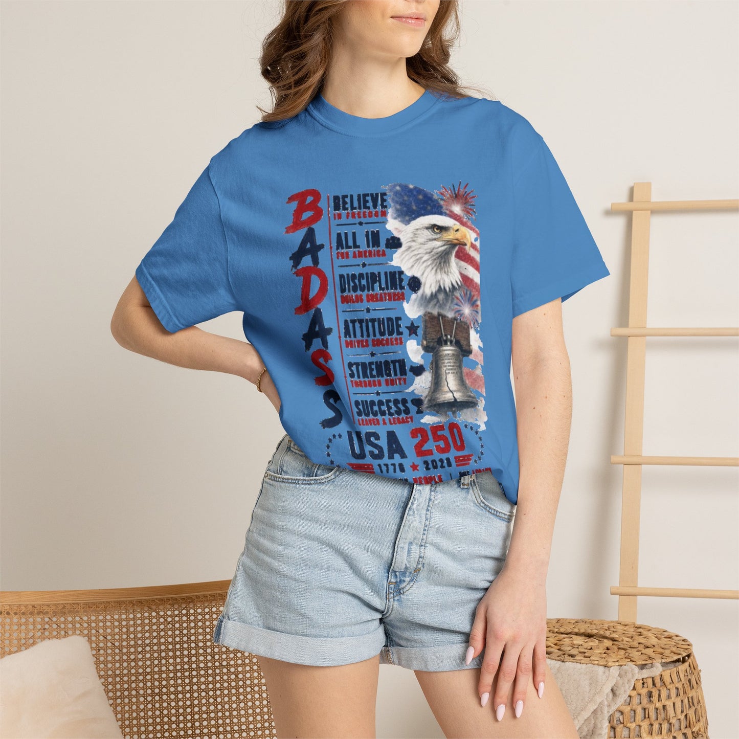 Badass USA 250 Patriotic Eagle T-Shirt — Tribute 250 years