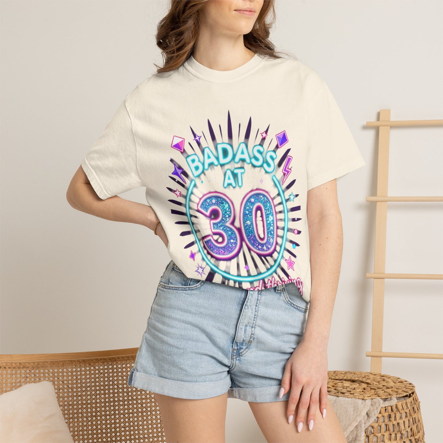 Badass at 30 T-Shirt — Thirty and Thriving Retro Birthday Tee