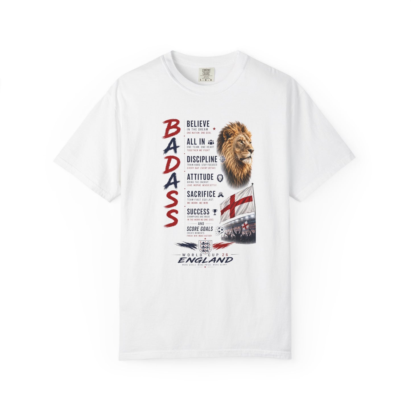 England Badass Motivational World Cup 2026 T-Shirt
