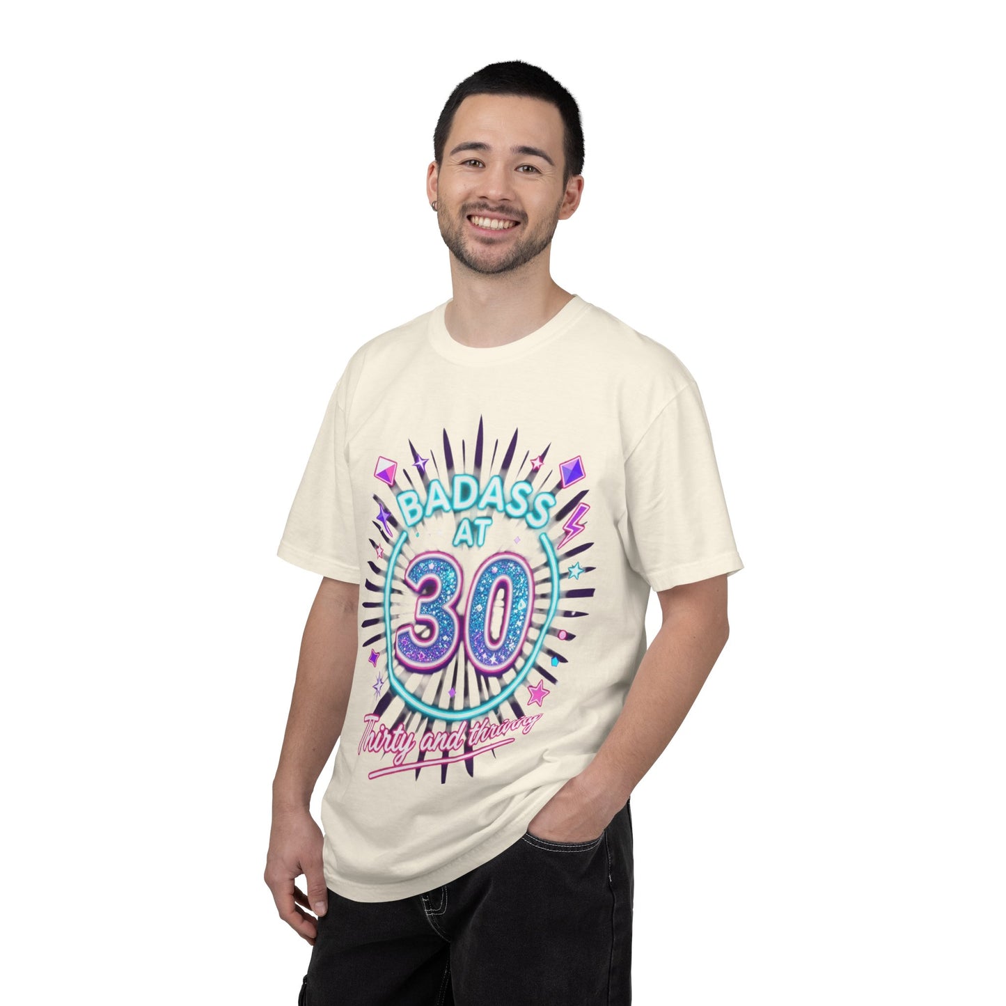 Badass at 30 T-Shirt — Thirty and Thriving Retro Birthday Tee