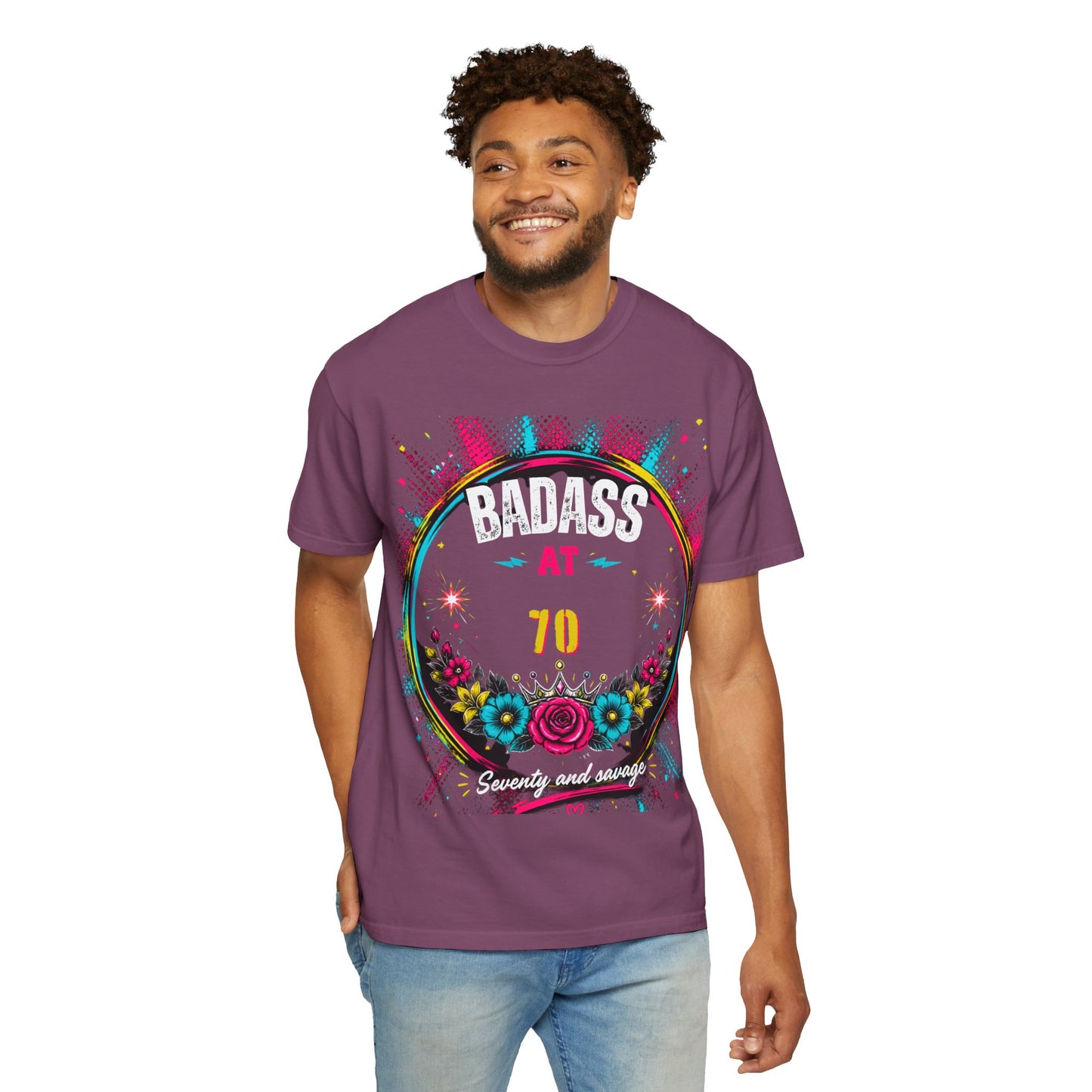 70th Birthday Floral Graphic T-Shirt
