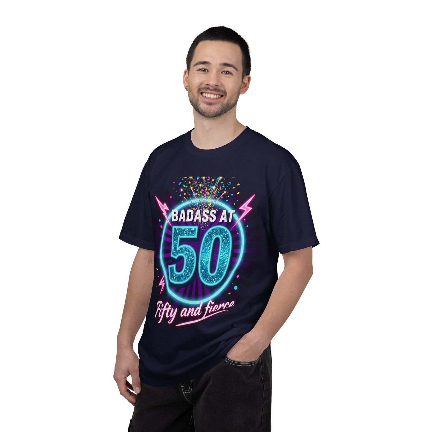 Badass at 50 T-Shirt — Fifty and Fierce Birthday Tee