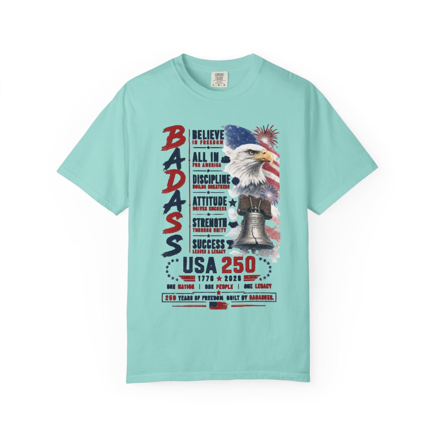 Badass USA 250 Patriotic Eagle T-Shirt — Tribute 250 years