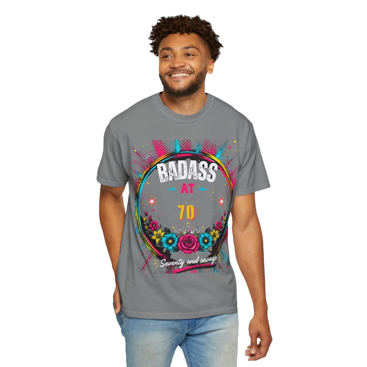70th Birthday Floral Graphic T-Shirt