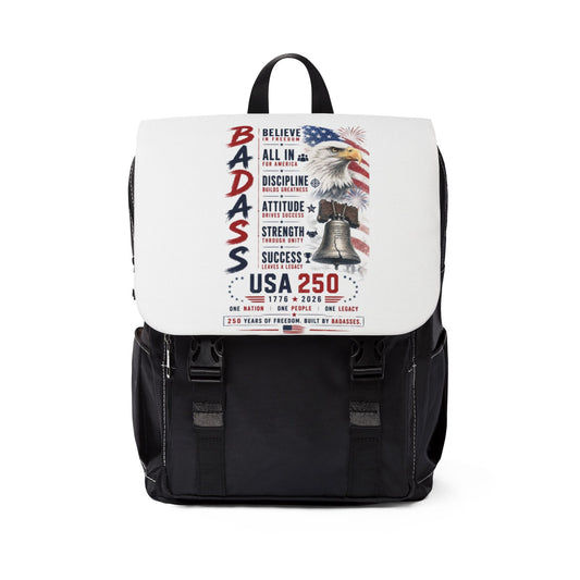 Backpack — B.A.D.A.S.S. USA 250 years  Motivational Flap Backpack