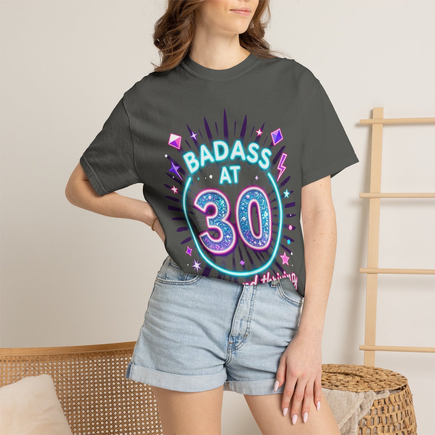Badass at 30 T-Shirt — Thirty and Thriving Retro Birthday Tee