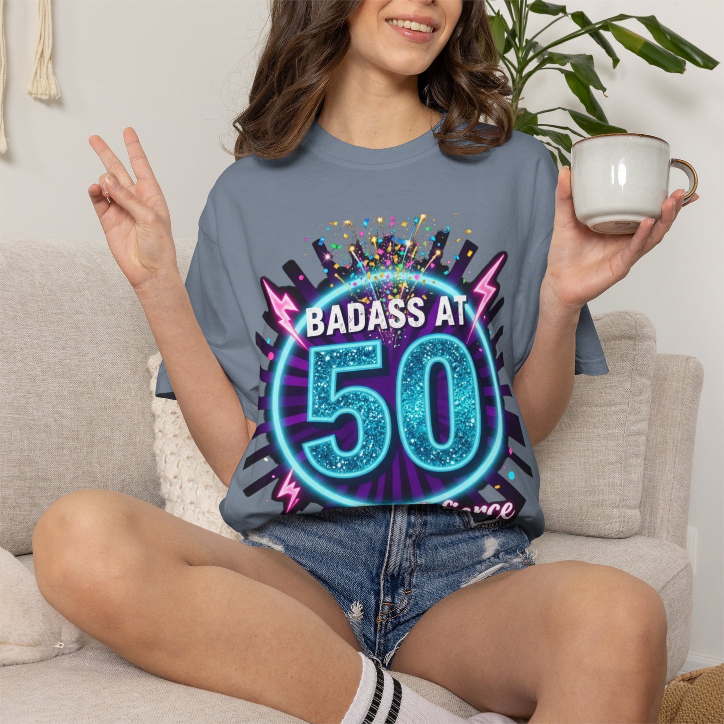 Badass at 50 T-Shirt — Fifty and Fierce Birthday Tee