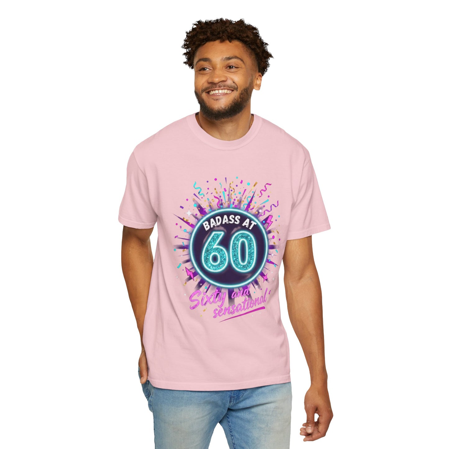 Badass at 60 Graphic T-Shirt — Sixty & Sensational Birthday Tee