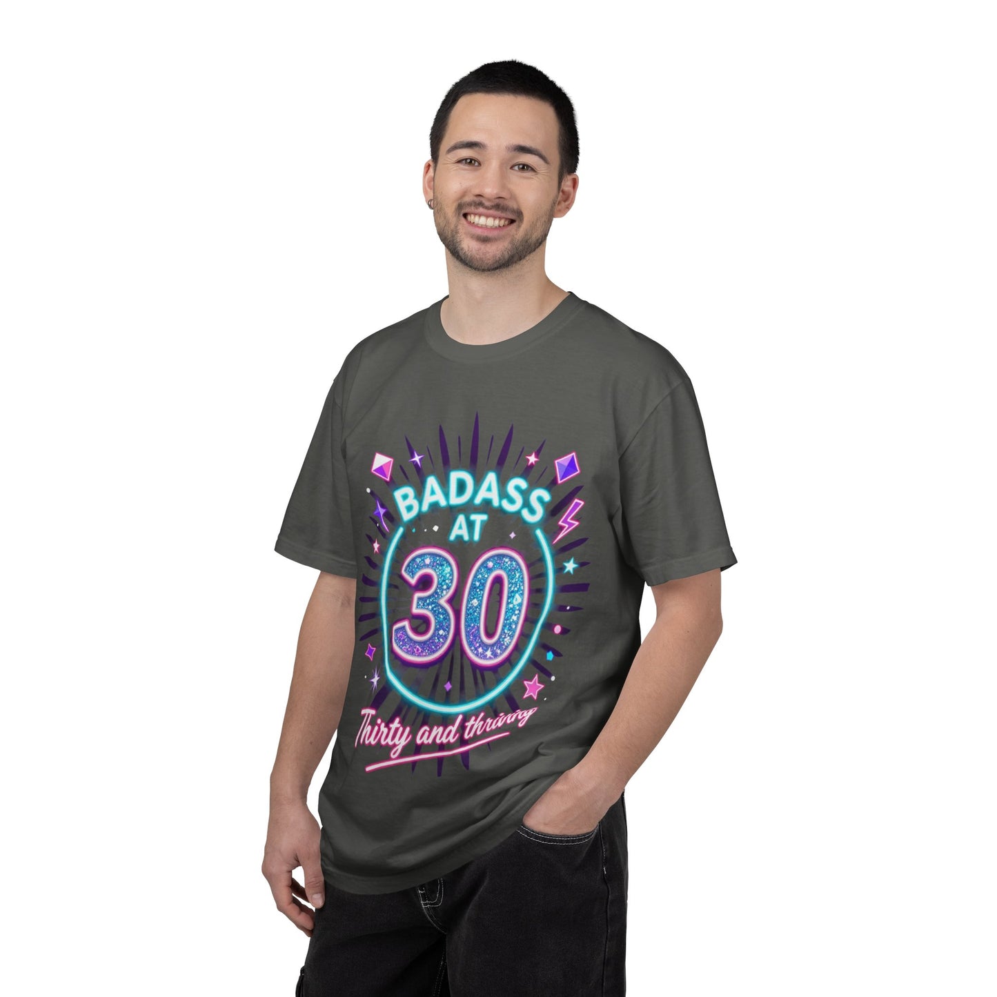 Badass at 30 T-Shirt — Thirty and Thriving Retro Birthday Tee