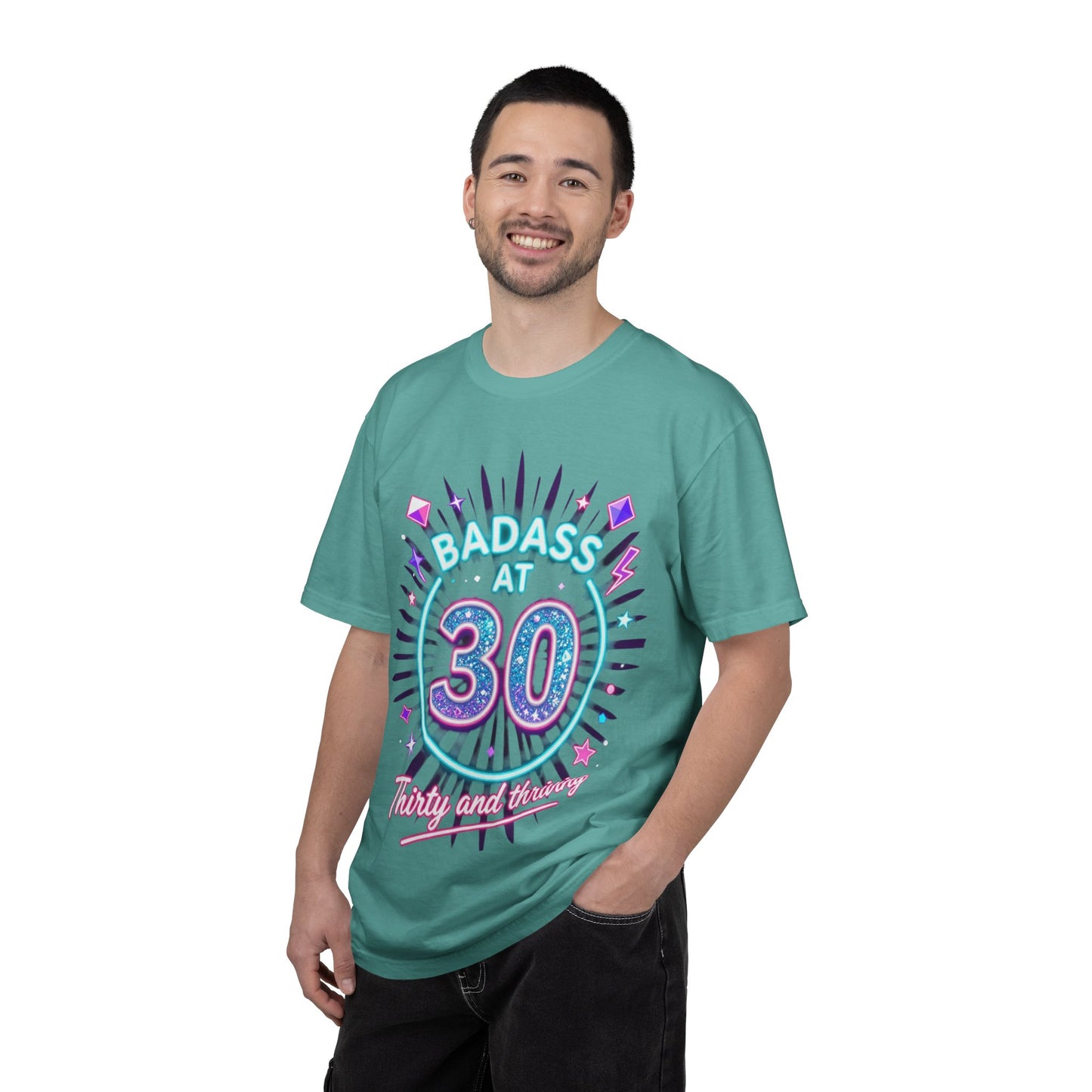 Badass at 30 T-Shirt — Thirty and Thriving Retro Birthday Tee