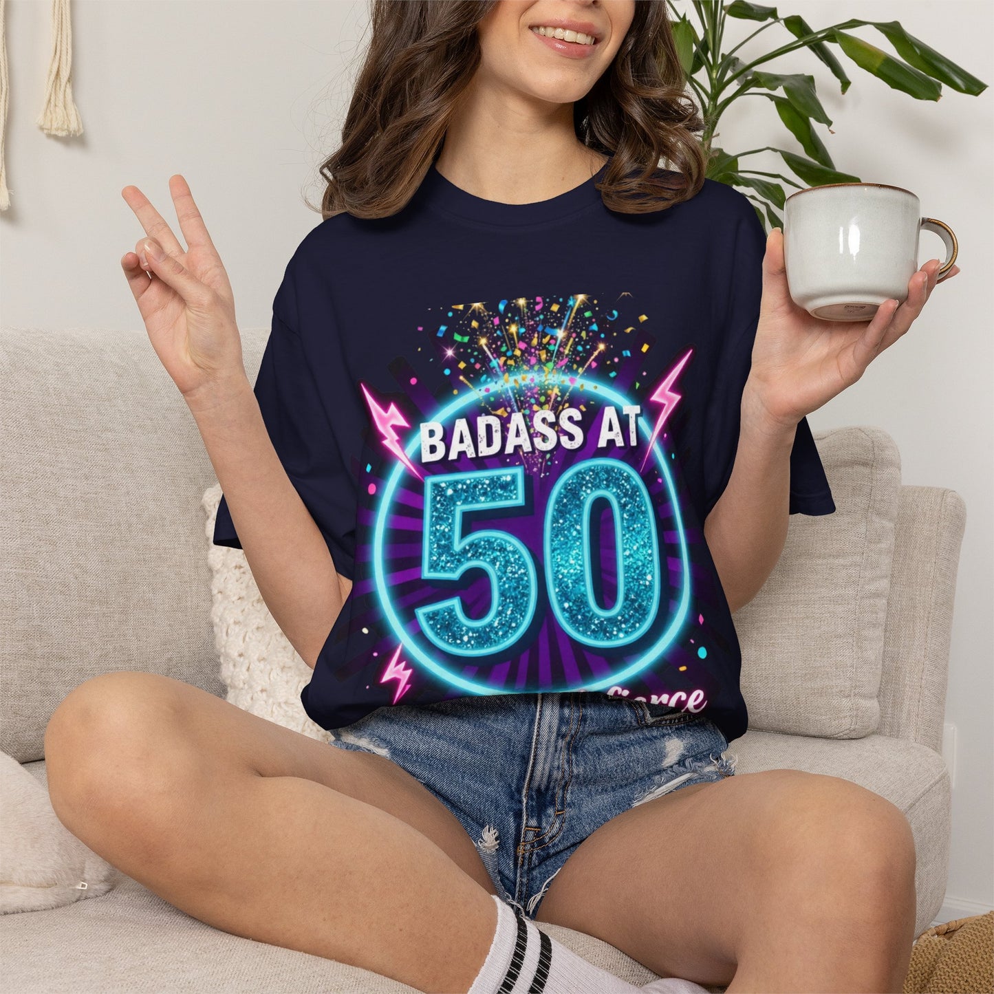 Badass at 50 T-Shirt — Fifty and Fierce Birthday Tee