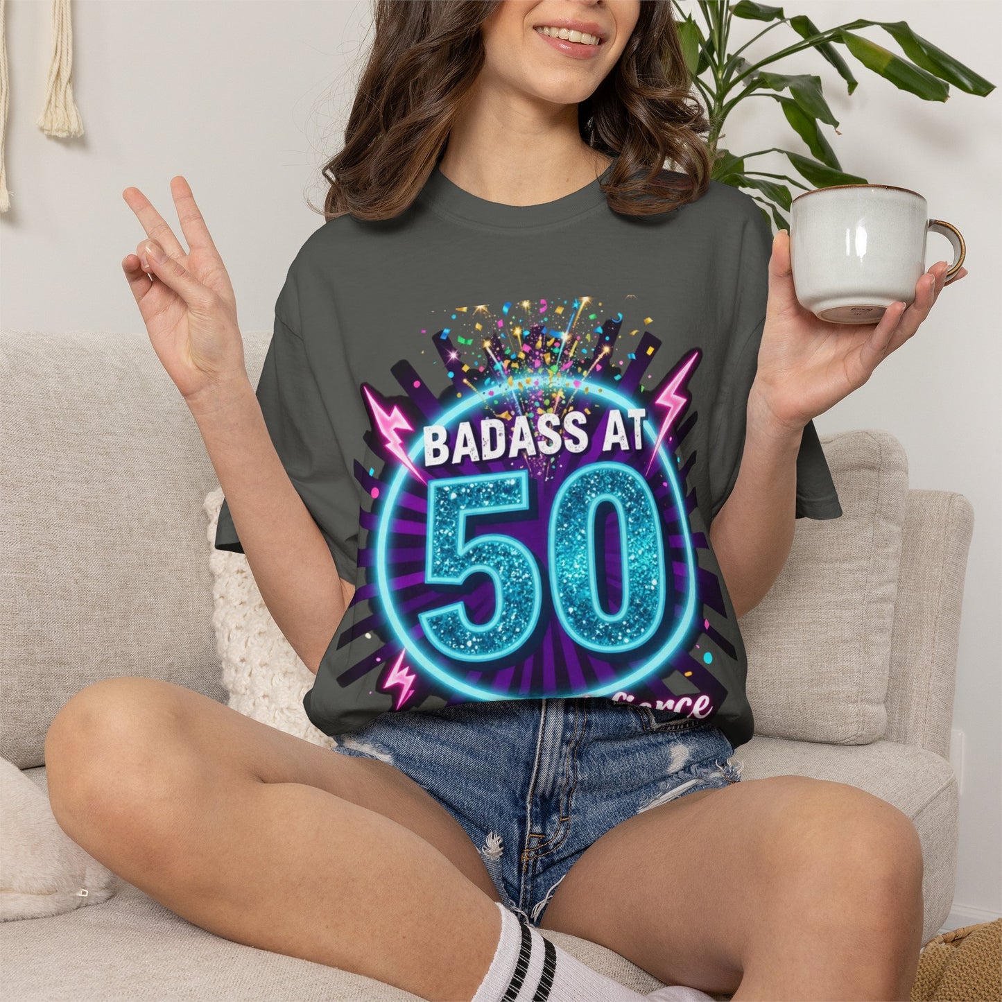 Badass at 50 T-Shirt — Fifty and Fierce Birthday Tee