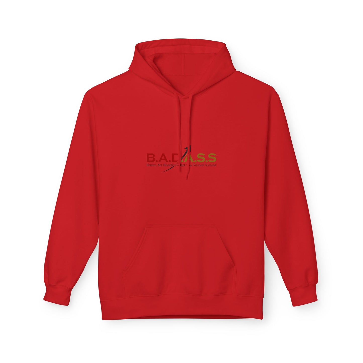 B.A.D.A.S.S. Hoodie - Motivational Arrow Graphic Pullover (Believe Act Discipline Adapt Stay Focused Succeed)
