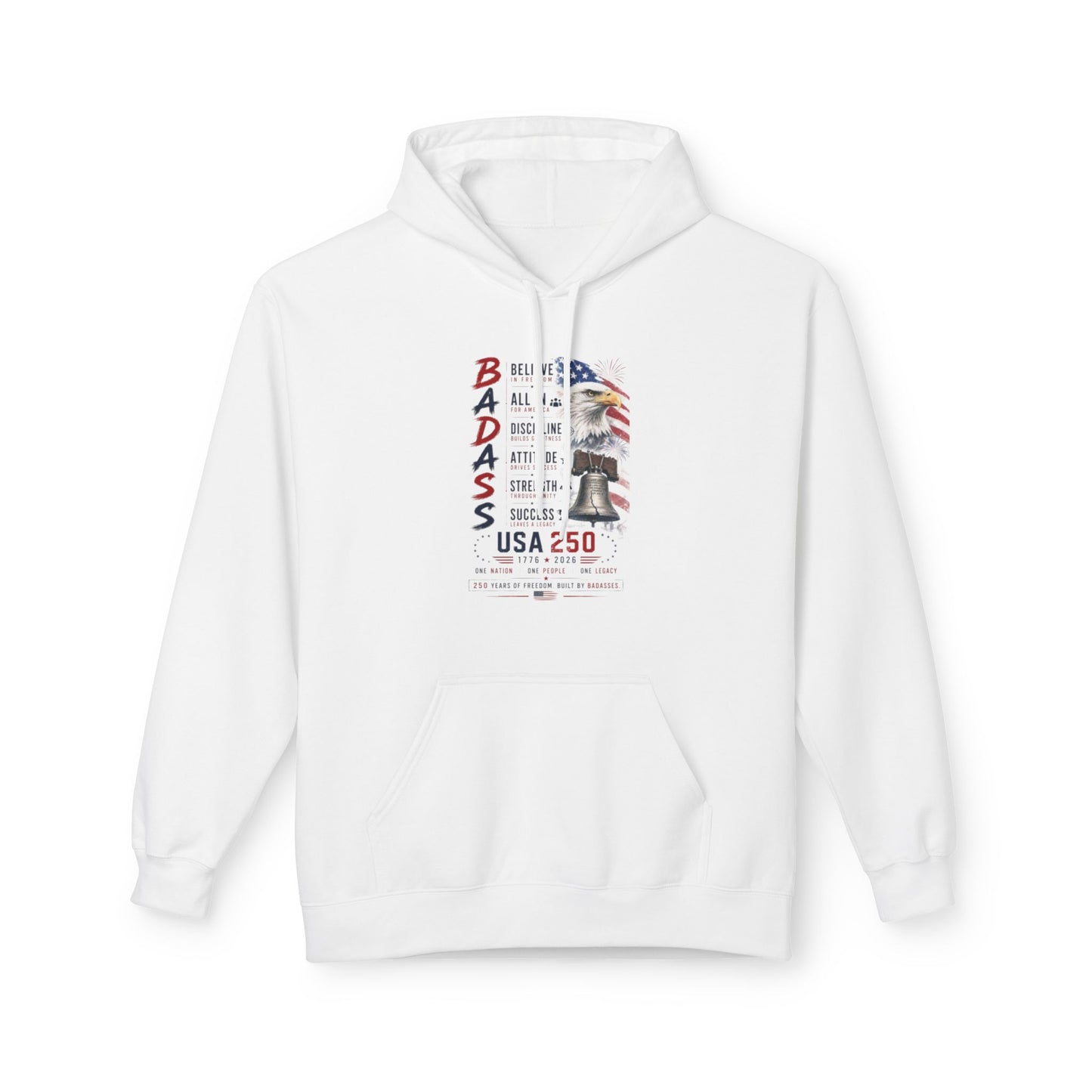 Badass USA Eagle Hoodie — Patriotic American Flag Eagle Graphic