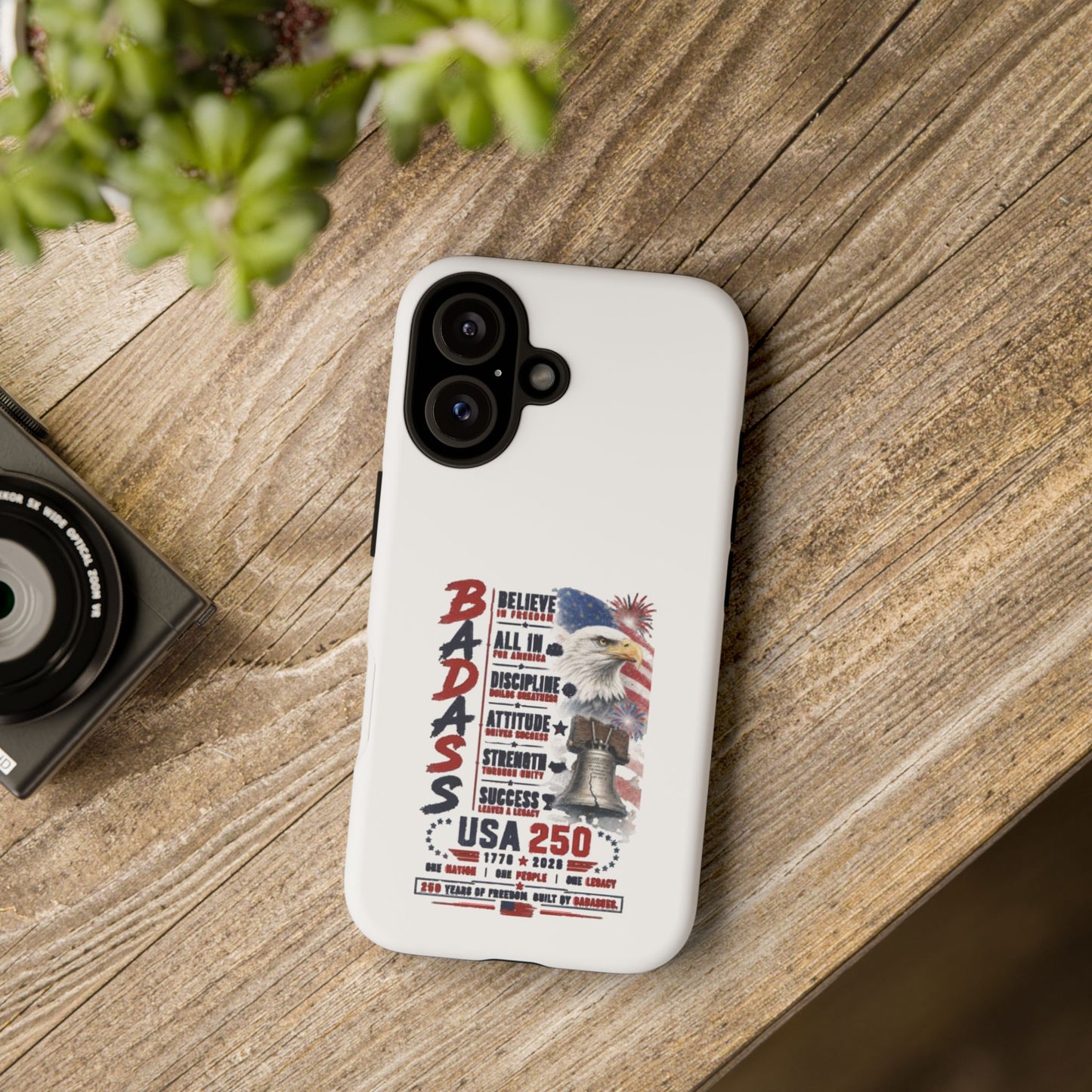 Patriotic Badass USA 250 years Phone Case