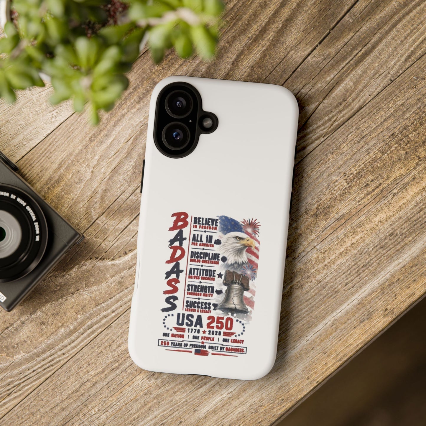 Patriotic Badass USA 250 years Phone Case