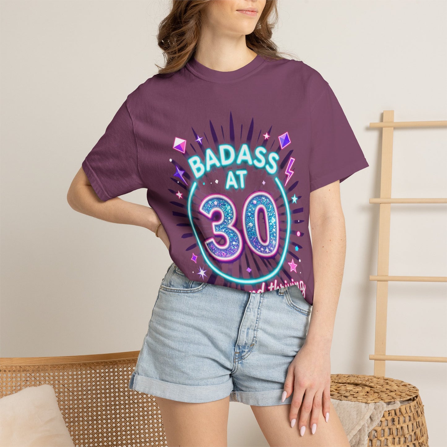Badass at 30 T-Shirt — Thirty and Thriving Retro Birthday Tee