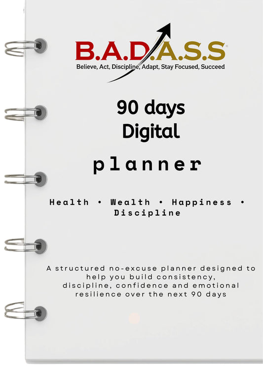 B.A.D. A.S.S 90 day Digital  Planner