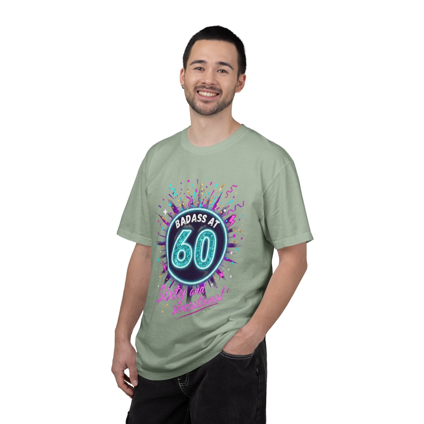 Badass at 60 Graphic T-Shirt — Sixty & Sensational Birthday Tee