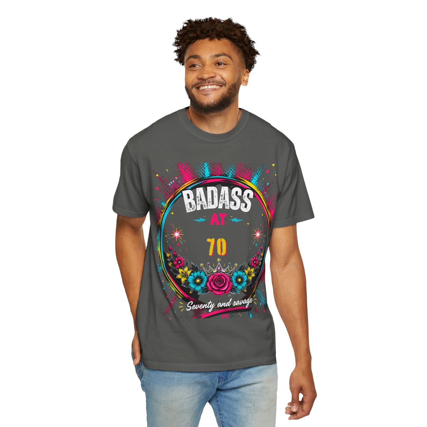 70th Birthday Floral Graphic T-Shirt