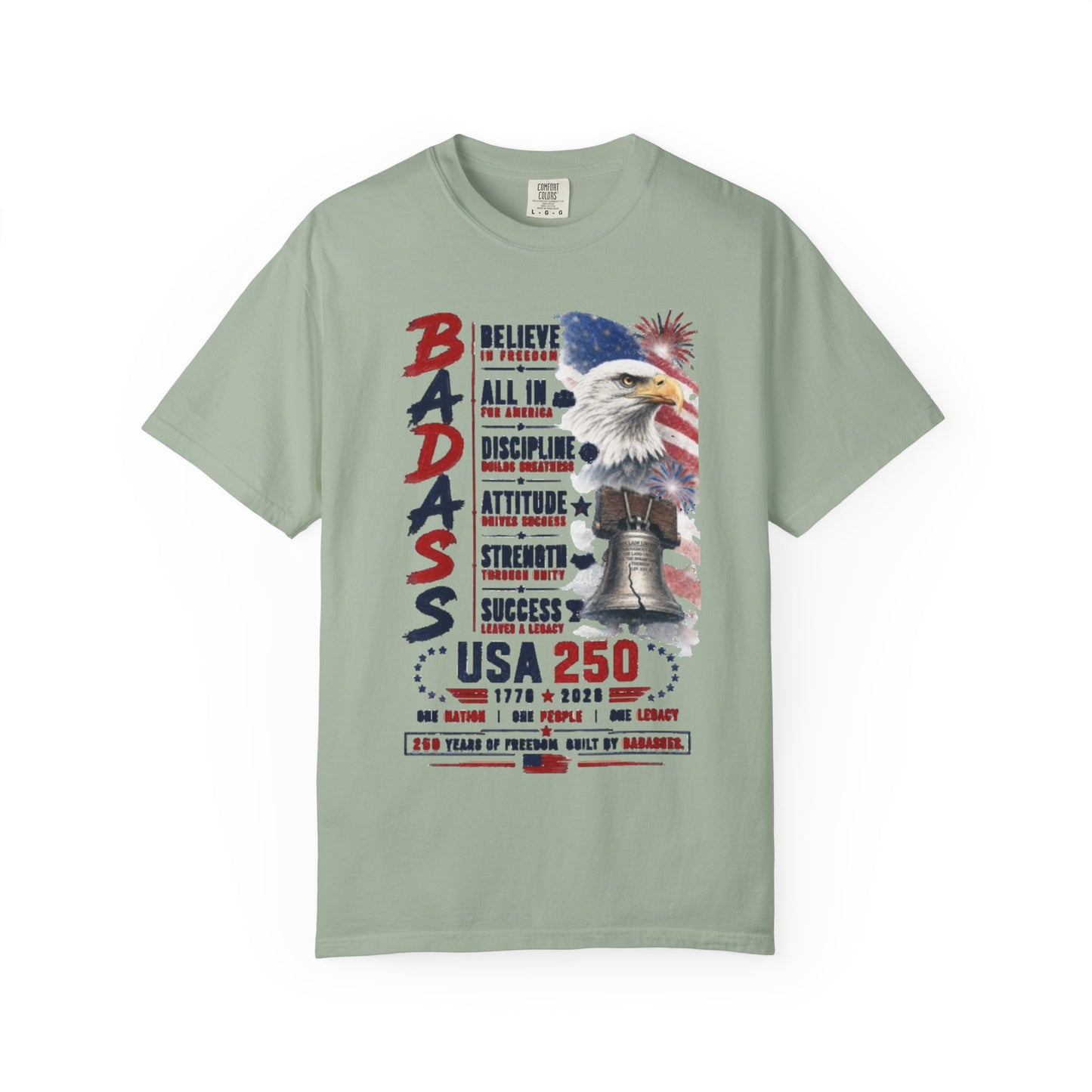Badass USA 250 Patriotic Eagle T-Shirt — Tribute 250 years
