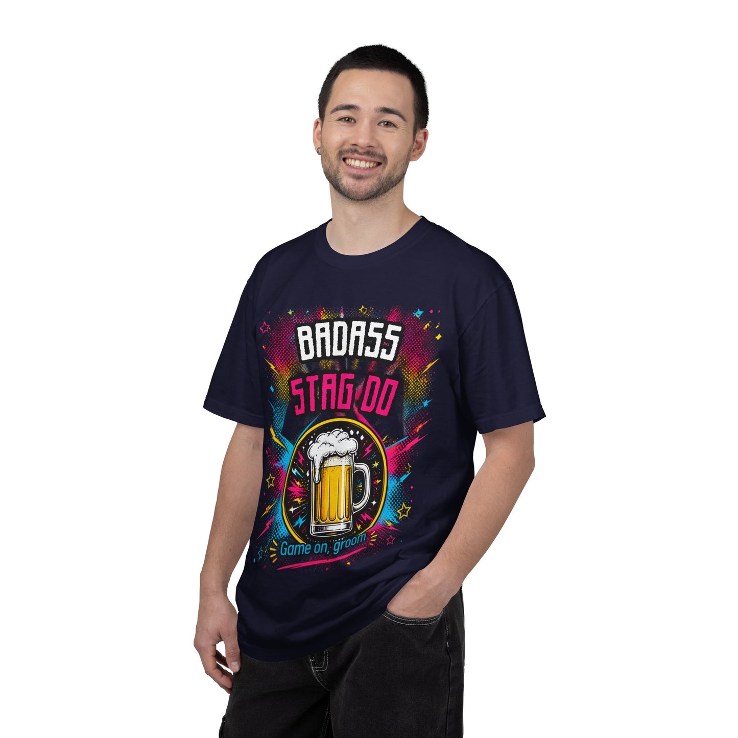 Stag Do T-Shirt — "Badass Stag Do" Beer Mug Bachelorette Party Tee