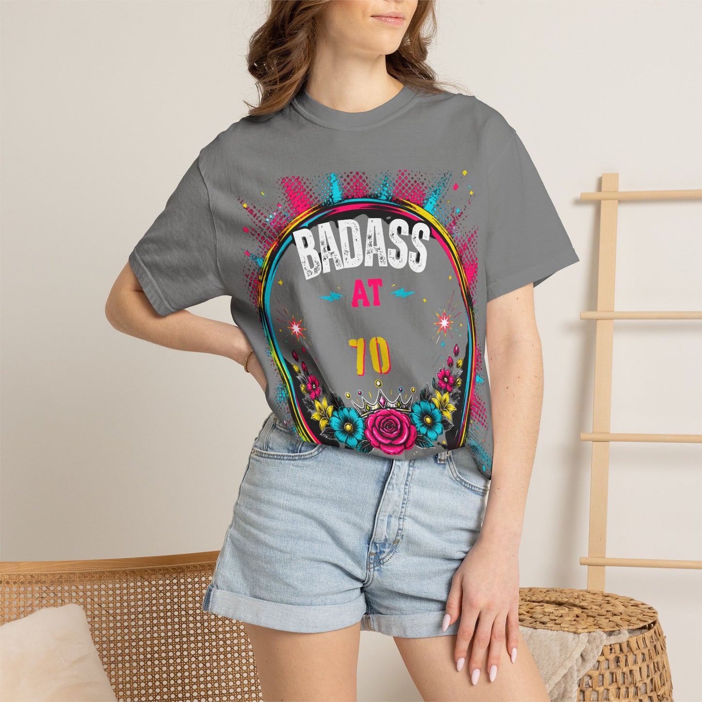 70th Birthday Floral Graphic T-Shirt