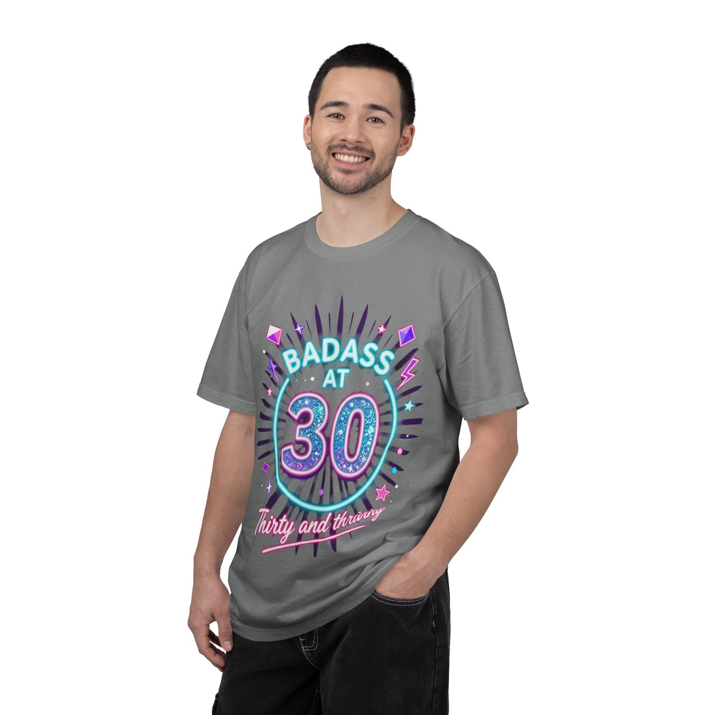 Badass at 30 T-Shirt — Thirty and Thriving Retro Birthday Tee