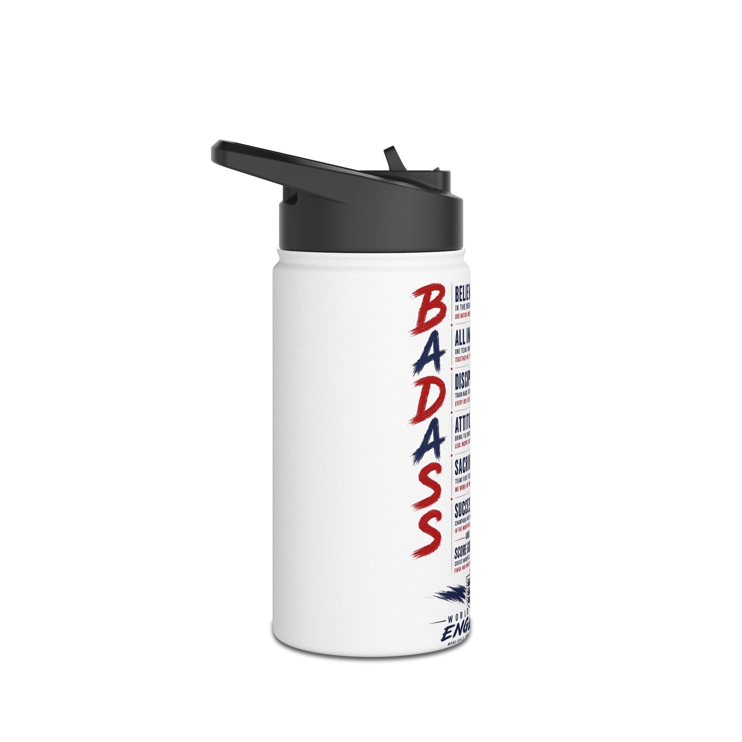 Badass Motivational Stainless Steel Water Bottle — England Lion Fitness Bottle