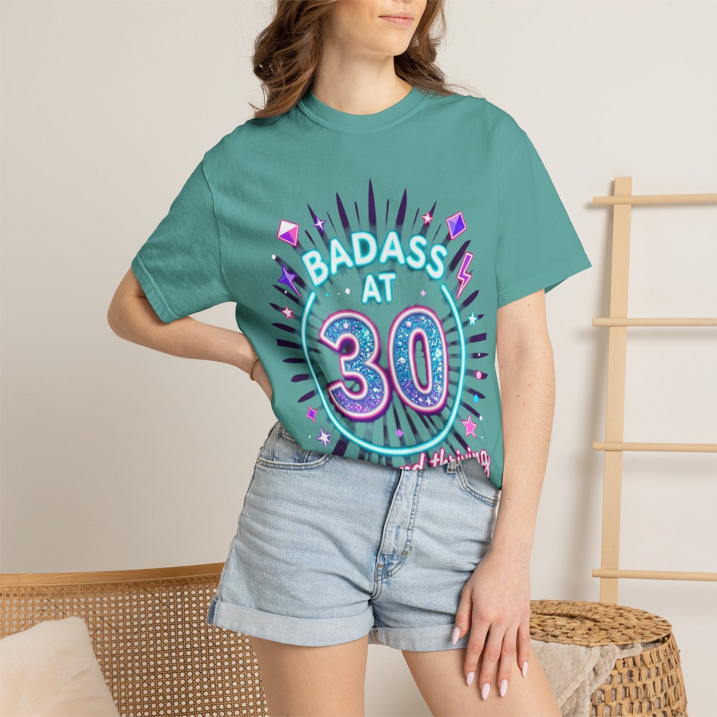 Badass at 30 T-Shirt — Thirty and Thriving Retro Birthday Tee