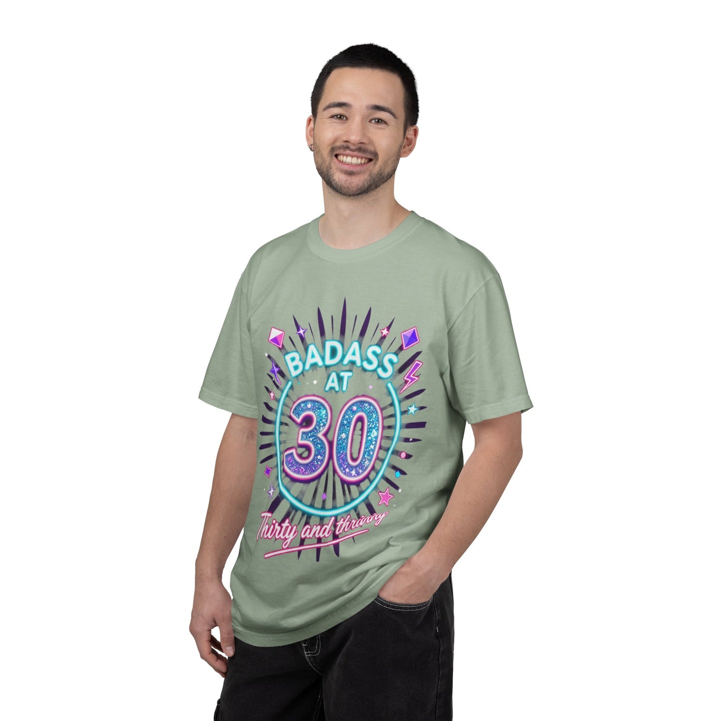 Badass at 30 T-Shirt — Thirty and Thriving Retro Birthday Tee
