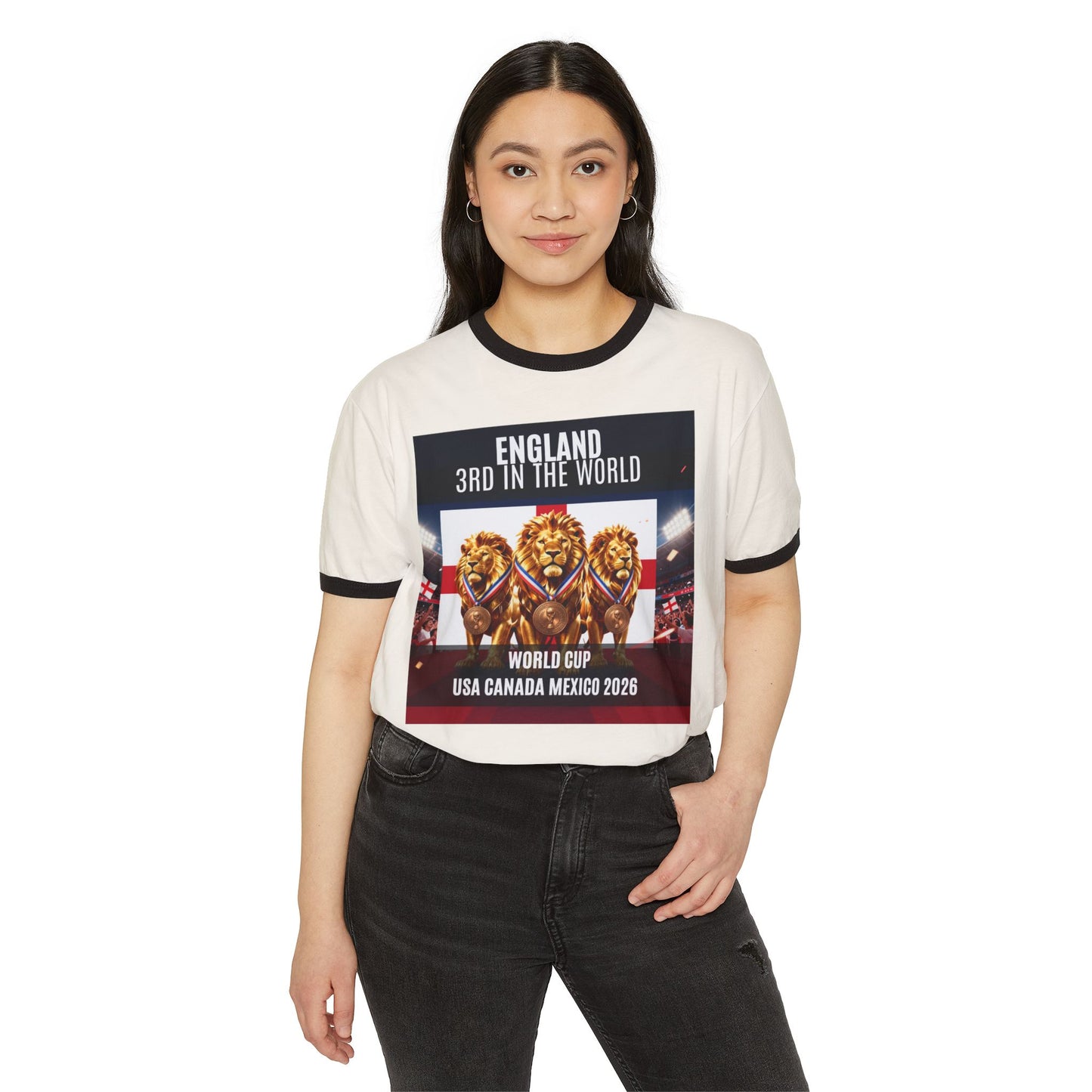 England 3rd in the World World Cup 2026 Ringer T-Shirt