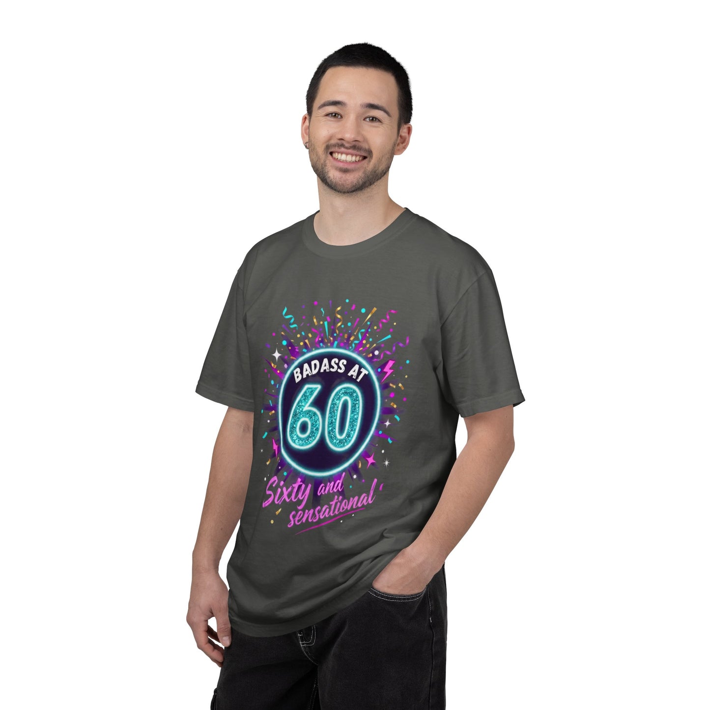Badass at 60 Graphic T-Shirt — Sixty & Sensational Birthday Tee